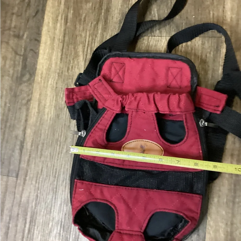 Red and Black Dog Carrier Backpack